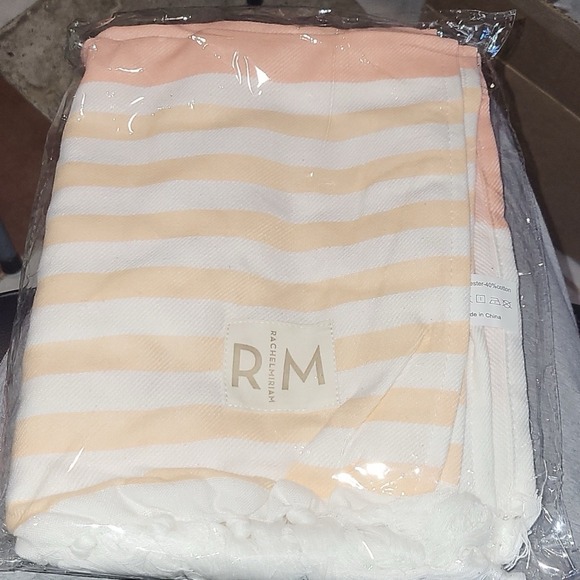 RACHEL MIRIAM - Positano Turkish Beach/Pool Towel -Peach- New-Curator‎ C26 - Picture 4 of 6